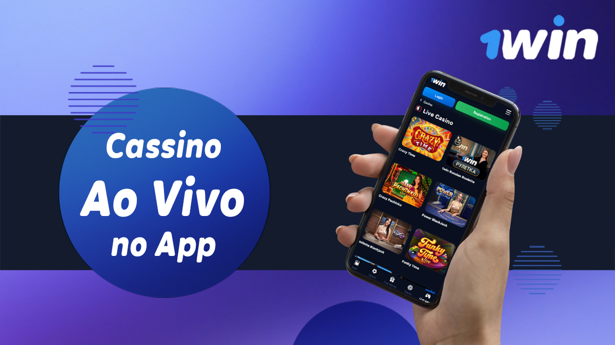 Casino ao vivo 1Win disponível na aplicação móvel