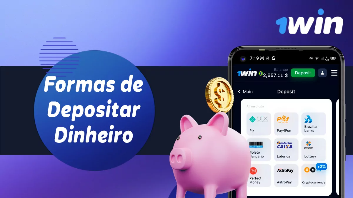 Métodos para efetuar um depósito no sítio Web da casa de apostas 1Win