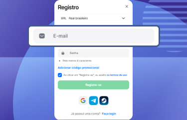 Instruções detalhadas para criação de conta na 1Win Brasil usando os métodos de registro 2