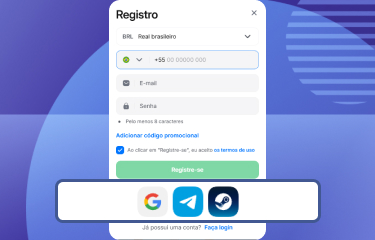 Instruções detalhadas para criação de conta na 1Win Brasil usando os métodos de registro 3